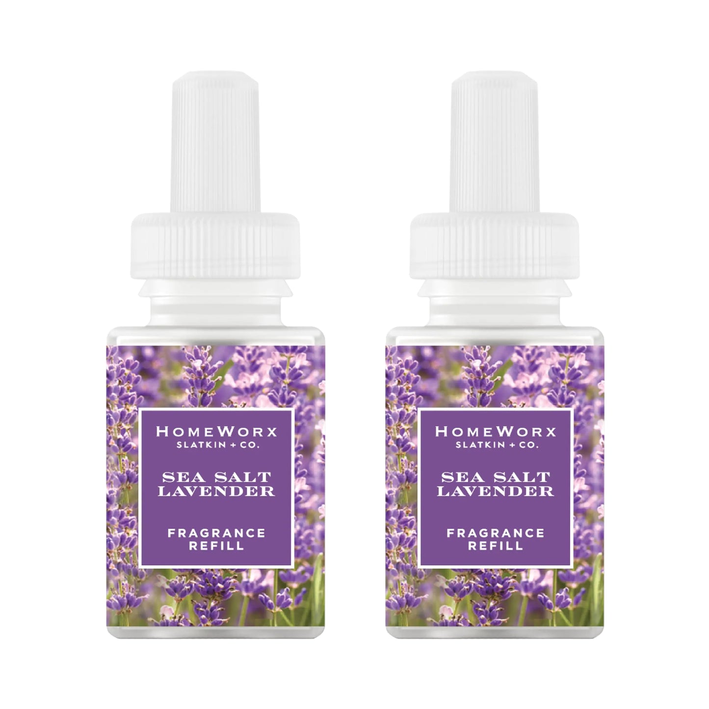Pura and Homeworx - Smart Home Fragrance Diffuser Refill - Home Scent - up to 120-Hours of Fragrance per Vial - Clean & Safe Diffuser Fragrance - 2 Pack - Sea Salt Lavender