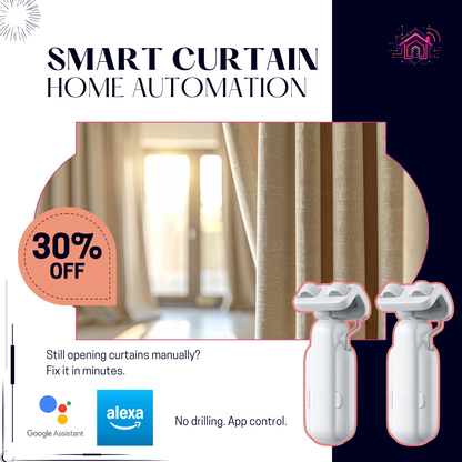 NexaLiving WiFi Smart Curtain Robot – Electric Rod Companion for Smart Homes