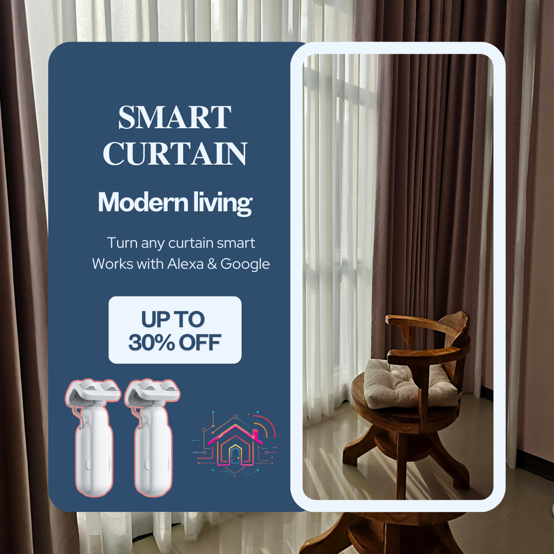 NexaLiving WiFi Smart Curtain Robot – Electric Rod Companion for Smart Homes