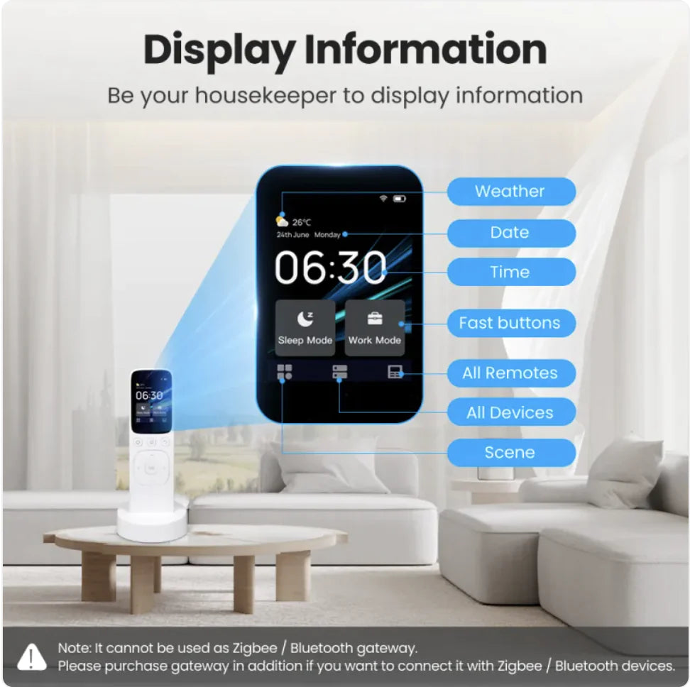 NexaLiving Smart Home Remote Control with Charging Dock