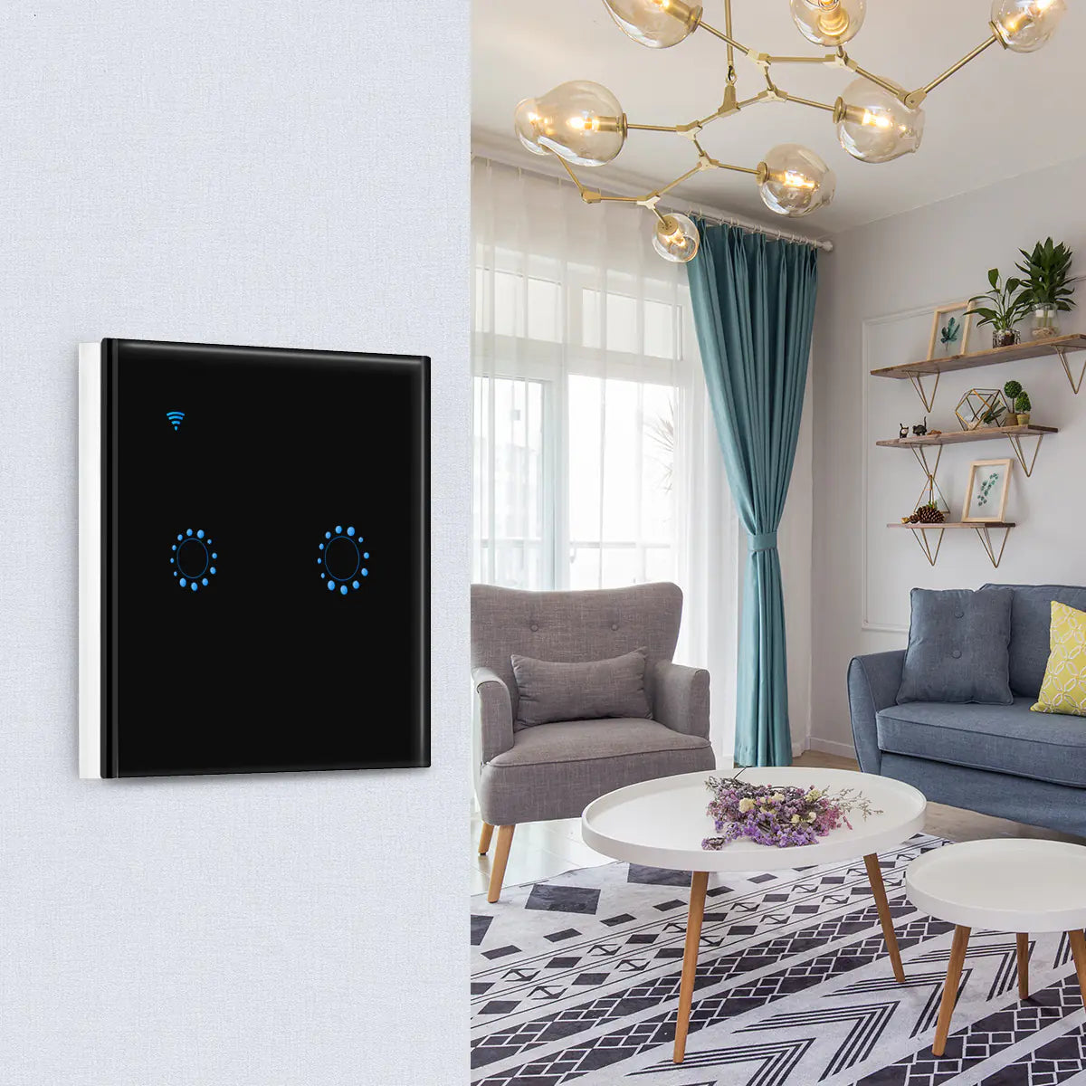 NexaLiving Touch 86mm Smart Home Light Switch, Alexa Compatible