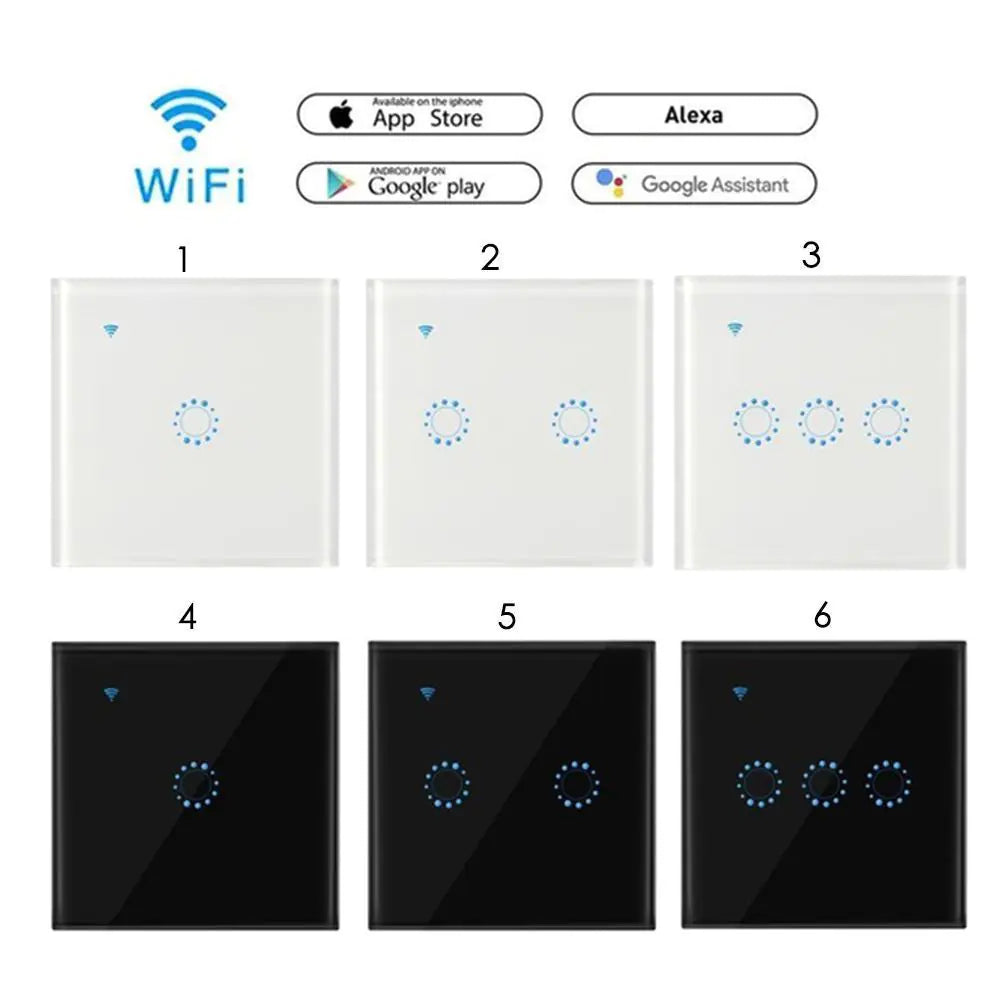 NexaLiving Touch 86mm Smart Home Light Switch, Alexa Compatible