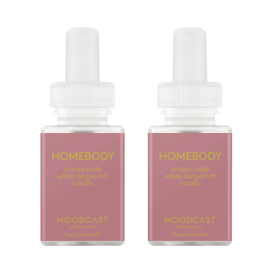 Pura & Moodcast Home Scent Refill - Smart Home Air Diffuser Fragrance - Up to 120-Hours of Premium Fragrance per Refill - Household Essential - Clean & Safe Diffuser Fragrance - 2 Pack Homebody