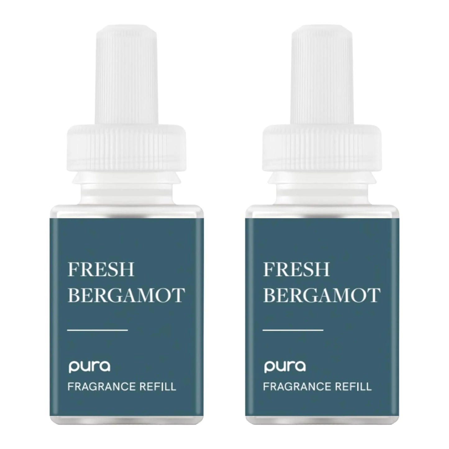 Pura Malodor Refill - Smart Home Air Diffuser Fragrance Refill - Up to 120-Hours of Premium Fragrance per Refill - Clean Diffuser Fragrance - Air Deodorizer & Odor Eliminator - 2 Pack Fresh Bergamot