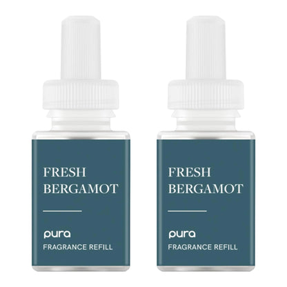 Pura Malodor Refill - Smart Home Air Diffuser Fragrance Refill - Up to 120-Hours of Premium Fragrance per Refill - Clean Diffuser Fragrance - Air Deodorizer & Odor Eliminator - 2 Pack Fresh Bergamot