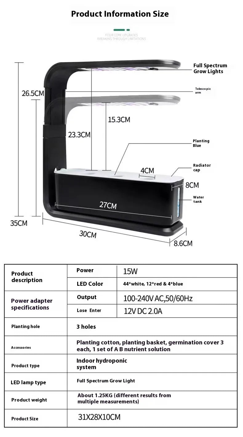 NexaLiving Smart Home Hydroponic LED Plant Growth Light (Multiple Styles)