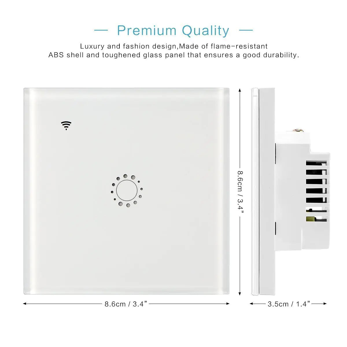 NexaLiving Touch 86mm Smart Home Light Switch, Alexa Compatible