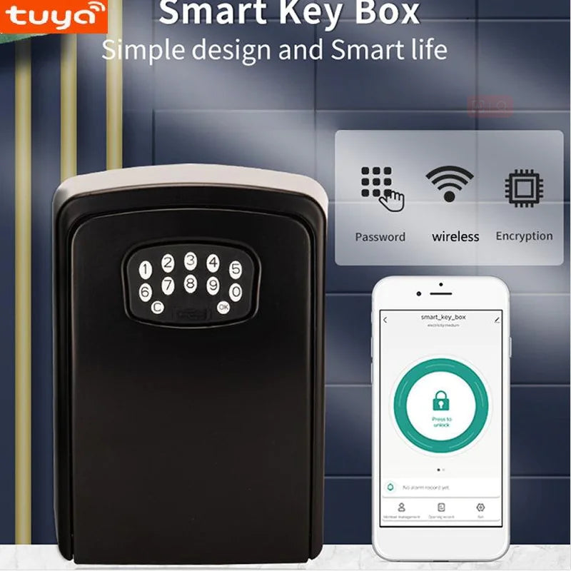 NexaLiving Smart Home Key Box with BT APP Unlock and Waterproof Design