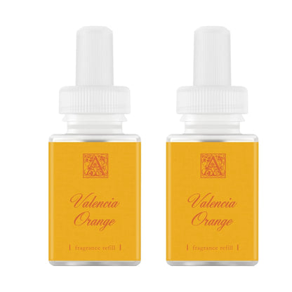 Pura & Aromatique Home Scent Refill - Smart Home Air Diffuser Fragrance - Up to 120-Hours of Luxury Fragrance per Refill - Household Essential - Clean Diffuser Fragrance - 2 Pack - Valencia Orange